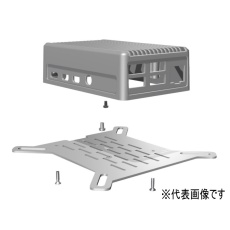 【RPH-4B-FN-B】Raspberry Pi 4B 専用 ヒートシンクケース(ブラック)