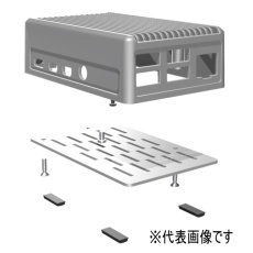 【RPH-4B-N-B】Raspberry Pi 4B 専用 ヒートシンクケース(ブラック)