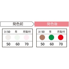 【3I50-JP】サーモカラーセンサー(発熱監視用温度感知シール 50/60/70℃)