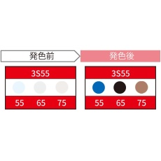 【3S55-JP】サーモカラーセンサー(発熱監視用温度感知シール、55/65/75℃)