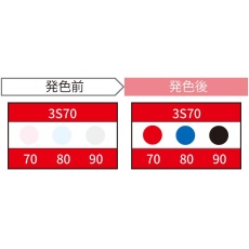 【3S70-JP】サーモカラーセンサー(発熱監視用温度感知シール 70/80/90℃)