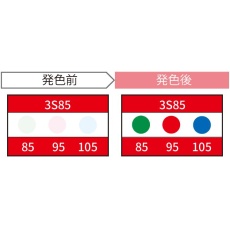 【3S85-JP】サーモカラーセンサー(発熱監視用温度感知シール、85/95/105℃)