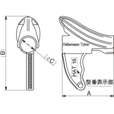 【HAT25】ヘララップ用取付工具(φ27 青)