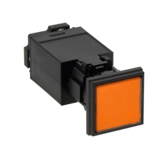 【HW2P-1M2A】角平形LED照光パイロットライト(φ22 アンバー)