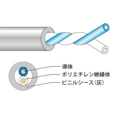 【J-FCT-0.5MMX1P】電子ボタン電話用ケーブル