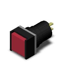 【M16-AR-24D】表示灯(丸胴形φ16 正方形/赤)