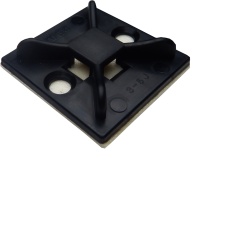【MB4A-B-JB】粘着テープ付マウントベース(28×28mm 黒 100個入)