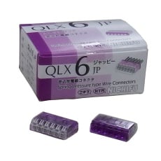 【QLX6-JP-PCL】クイックロック(差込形電線コネクタ6極、50個入)
