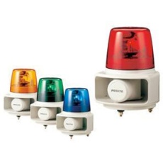 【RT-24C-R】ホーンスピーカ一体回転灯 赤