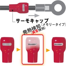 【STC-22ｱｶ-N】サーモキャップ(発熱監視用絶縁端子キャップ 赤)