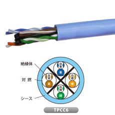 【TPCC6-0.5MMX4P-ｳｽｱｵ-JP】Cat.6 LANケーブル