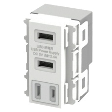 【USB-R3702W-JP】AC一体型USBコンセント