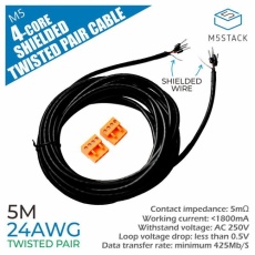 【M5STACK-A088-C】24AWG 4芯シールドツイストペアケーブル 500cm