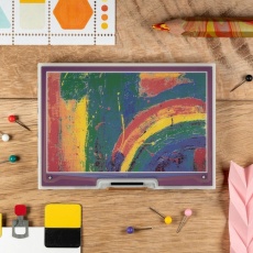 【PIMORONI-PIM600】Inky Impression 4inch (7色電子ペーパーHAT)