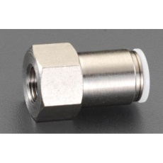 【EA140HE-6】Rc 1/8インチ x 8mm ユニオン(雌ねじ/真鍮製)