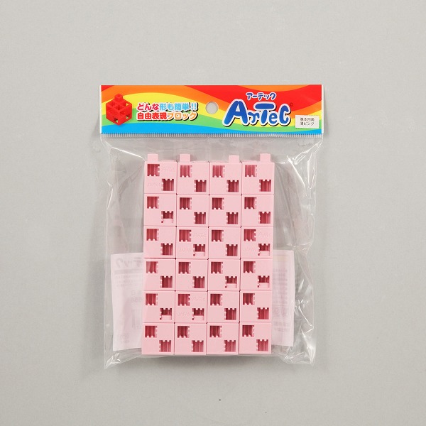 【77737】アーテックブロック 基本四角24PCSセット薄ピンク