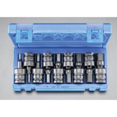 【EA164DV-23】1/2インチ DR/6-19mm(9個組)ユニバーサル[インチ HEX]ソケット