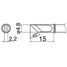 【EA304AL-44】φ4.8mm 交換用こて先(EA304AL用)