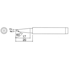 【EA305E-2】2.0mm こて先(EA305E-130・130S用)