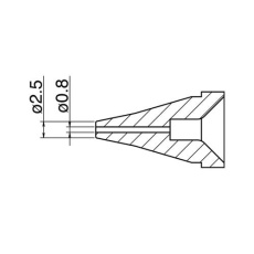 【EA323MA-31】φ0.8/φ2.5mm 交換ノズル(EA323MA-2用)