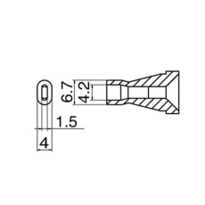 【EA323MA-38】φ4.2/φ6.7mm 交換ノズル(EA323MA-2用)