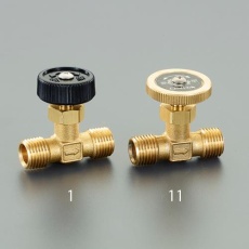 【EA426CA-11】R 1/4インチ x 8mm ニードルバルブ(黄銅ハンドル)