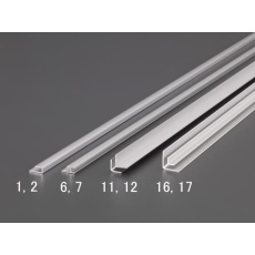 【EA440HW-6】600mm パネル縁(アルミ製・エ型/10本)