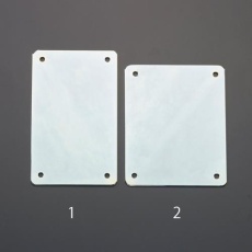 【EA441VF-2】100×125× 1.6mm スチールプレート(ユニクロメッキ/ネジ穴付)