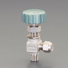 【EA470CM-503】10mm xR1/4インチ ニードルバルブ(アングル型/ステンレス製)