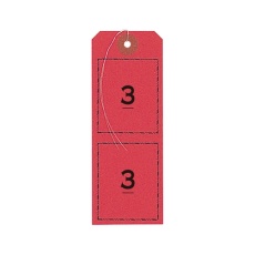 【EA475HL-13】47×130mm 連番荷札(赤/100枚)