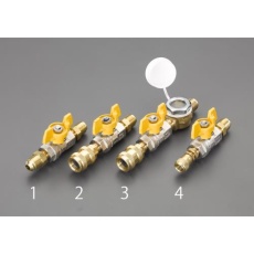 【EA496EH-4】F3/8インチ x F1/4インチ ボールバルブ(サービス用)