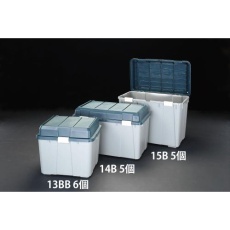 【EA505-15B】780×460×610mm 収納ケース(樹脂製/5個)
