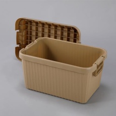 【EA505-52】585×390×380mm 収納ケース(カーキ)