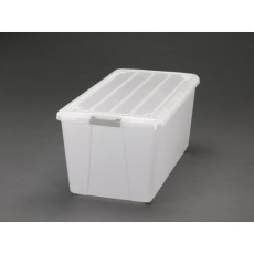 【EA506AB-56BA】390×720×330mm 収納ケース(バックル付/クリアー/10個)