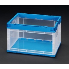 【EA506AH-2】530×366×320mm/50L 折畳コンテナ(窓開)