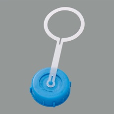 【EA508AT-235】20L ポリタンク用キャップ(平たん側ツル付/ブルー)