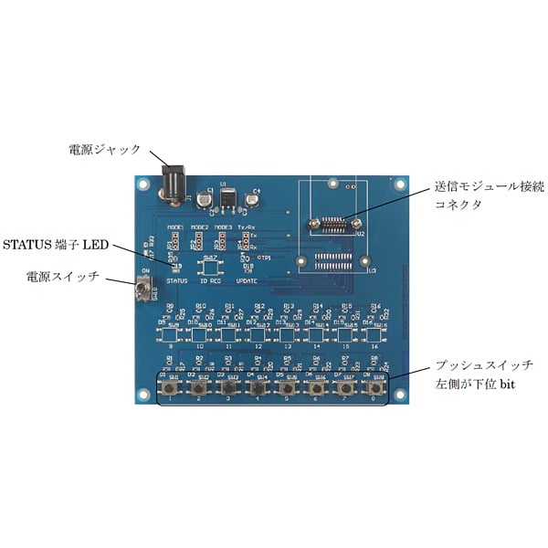 【IM315-8SW-TX】リモコン評価ボード(送信モジュール用)