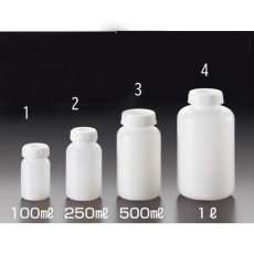 【EA508CE-3】φ 78×151mm/500ml 広口ポリ容器(2本)