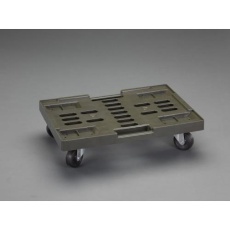 【EA520AB-17】650×440mm/150kg コンテナキャリー(OD色/75L用)