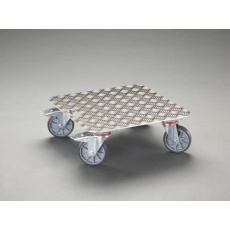 【EA520AD-14】500×500mm/250kg ドーリー(ブレーキ付/アルミ製)