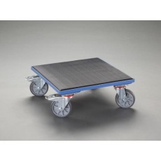 【EA520AD-15】500×500mm/400Kg ドーリー(木製/ゴム張)