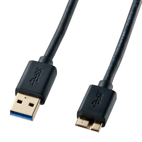 【KU30-AMC10BK】USB3.0マイクロケーブル(A-MicroB)1m