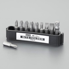 【EA611E-100】10本組[＋ －]ビット＋1/4”DRソケットアダプターセット