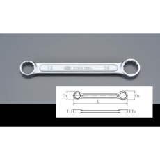 【EA616DB-4】14x17mm 両口めがねレンチ(ショート・ストレート)