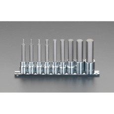 【EA617GT-400】1/2”DR/4-19mm/250mm[”HEX]ビットソケットセット