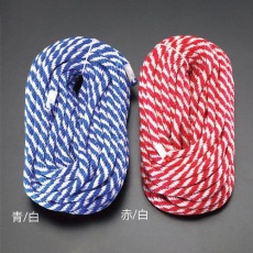 【EA628AM-4】φ12.7mm10.6m ポリロープ(赤/白)
