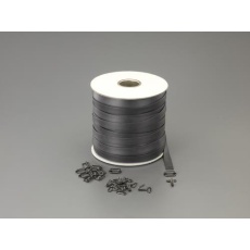 【EA628WL-420】20x2.0mmx100m 平ゴムロープ(金具付)