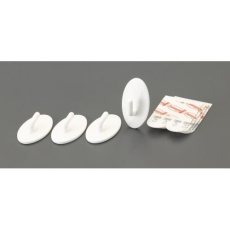 【EA638LM-6】39×22mm 小物用フック(粘着付/アイボリー/4個)
