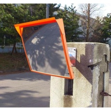 【EA724ZY-6】500x600mm 凸面ミラー(角型・壁面用/アクリル製)