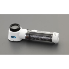 【EA756FD-4】x10.0/30mm ハンドルーペ(LEDライト付)